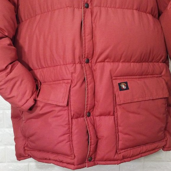 Vintage 70's Stearns Hansa-Branta Goose Down Puffer Parka Coat Mens-XL Rusty-Red - Picture 3 of 13